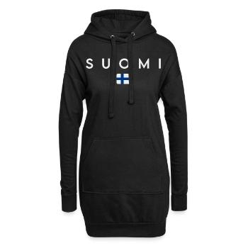 Flagge von Finnland, finnischer Stolz - Hoodie-Kleid - Schwarz - Vorne