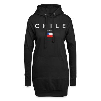Drapeau du Chili, fierté chilienne - Sweat-shirt à capuche long Femme - noir - Devant