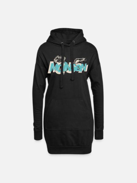 Moinsen & Krabben - Hoodie-Kleid - Schwarz