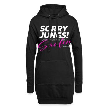 Désolé les gars ! Nous ne sommes ici que pour boire. - Sweat-shirt à capuche long Femme - noir - Devant