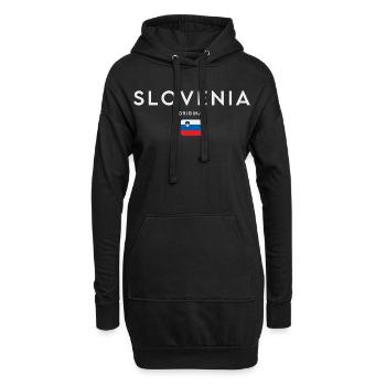 Drapeau de la Slovénie, fierté slovène - Sweat-shirt à capuche long Femme - noir - Devant