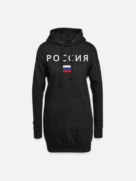 Flagge Russlands, russischer Stolz - Hoodie-Kleid - Schwarz