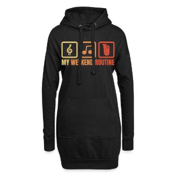 Tubist Wochenende - Hoodie-Kleid - Schwarz - Vorne
