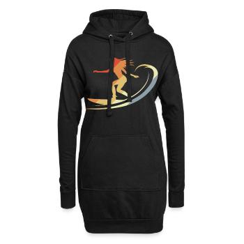 Vintage Surferin - Hoodie-Kleid - Schwarz - Vorne