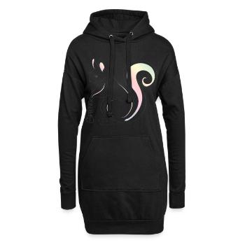 Illustration d’écureuil – Inspiration printanière - Sweat-shirt à capuche long Femme - noir - Devant