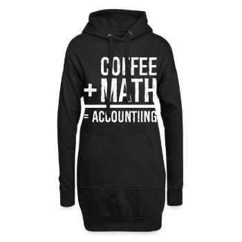 café math comptabilité - Sweat-shirt à capuche long Femme - noir - Devant
