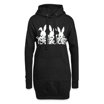 osterhase - Hoodie-Kleid - Schwarz - Vorne