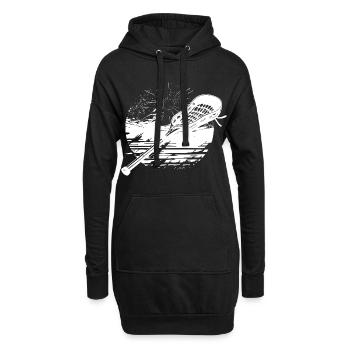 Graphique du bâton de crosse - Sweat-shirt à capuche long Femme - noir - Devant