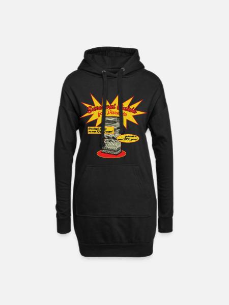 Survival Guide für Eltern - Retro Comic Style - Hoodie-Kleid - Schwarz