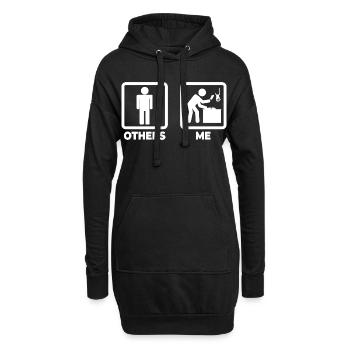 Moi en tant que boucher - Sweat-shirt à capuche long Femme - noir - Devant