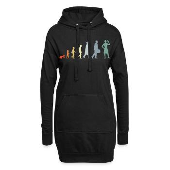 Evolution Amateurs de crème glacée - Sweat-shirt à capuche long Femme - noir - Devant