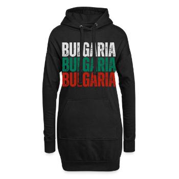 Drapeau bulgare, fierté bulgare - Sweat-shirt à capuche long Femme - noir - Devant