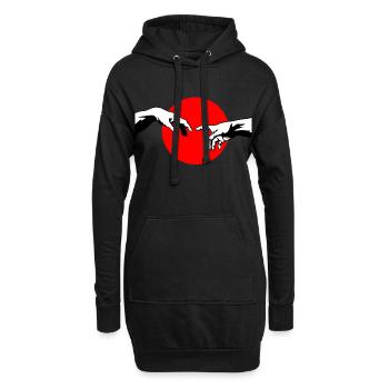 The Creation of Adam hands inspiration design - Hoodie Dress - black - Front