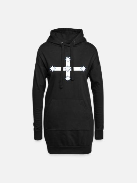 Australian Eureka Flag - Hoodie Dress - black