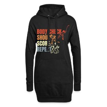 Eishockey Spruch - Hoodie-Kleid - Schwarz - Vorne