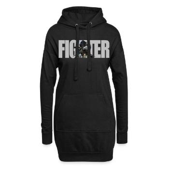 Fighter - Hoodie-Kleid - Schwarz - Vorne