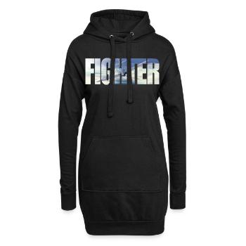 Chasseur Spitfire - Sweat-shirt à capuche long Femme - noir - Devant