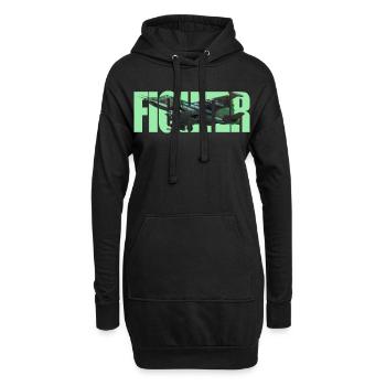 Fighter Su-25 - Hoodie-Kleid - Schwarz - Vorne