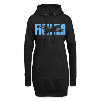 Fighter Su-25 - Hoodie-Kleid - Schwarz - Vorne