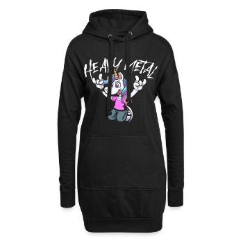 Licorne Métal Road Trip Design Enfants Filles - Sweat-shirt à capuche long Femme - noir - Devant