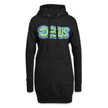 Jesus - Hoodie-Kleid - Schwarz - Vorne
