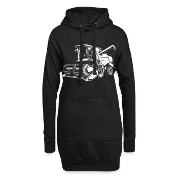 La puissance des grains à l’état pur - Sweat-shirt à capuche long Femme - noir - Devant
