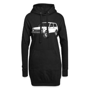 Geländelegende - Hoodie-Kleid - Schwarz - Vorne