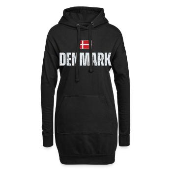 Drapeau du Danemark, fier danois - Sweat-shirt à capuche long Femme - noir - Devant