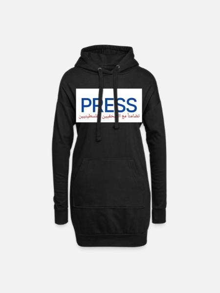 Freedom of Press - Hoodie Dress - black