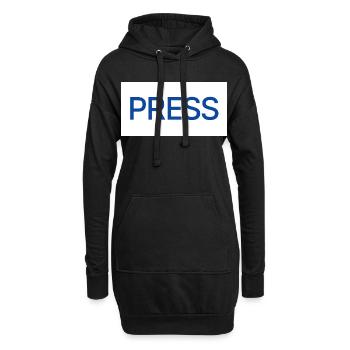 PRESSER - Sweat-shirt à capuche long Femme - noir - Devant