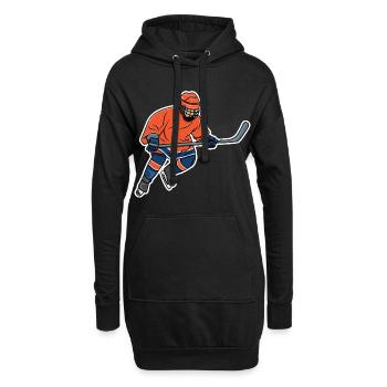 Eishockey - Hoodie-Kleid - Schwarz - Vorne
