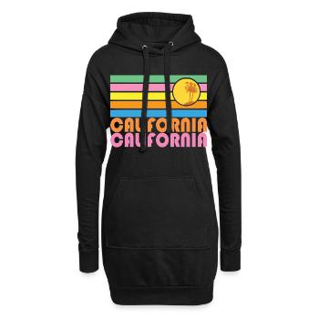 Californie - Sweat-shirt à capuche long Femme - noir - Devant