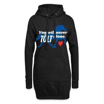You will never TÖLT alone. Islandpferd 🇮🇸 - Hoodie-Kleid - Schwarz - Vorne