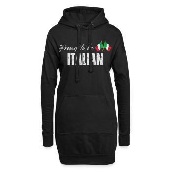 Stolzer Italiener, ich liebe Italien - Hoodie-Kleid - Schwarz - Vorne