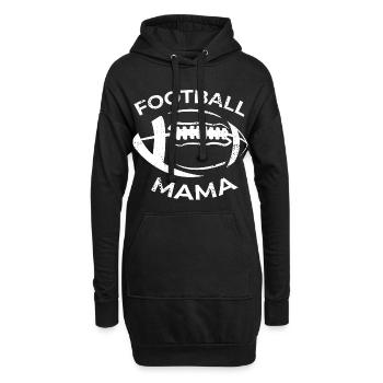 Maman de football américain - Sweat-shirt à capuche long Femme - noir - Devant
