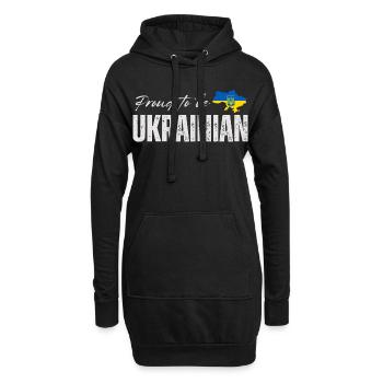 Stolzer Ukrainer, ich liebe die Ukraine - Hoodie-Kleid - Schwarz - Vorne