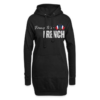 Stolzer Franzose, ich liebe Frankreich - Hoodie-Kleid - Schwarz - Vorne