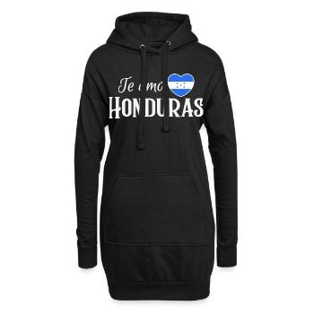 J’adore le Honduras, fabriqué au Honduras - Sweat-shirt à capuche long Femme - noir - Devant
