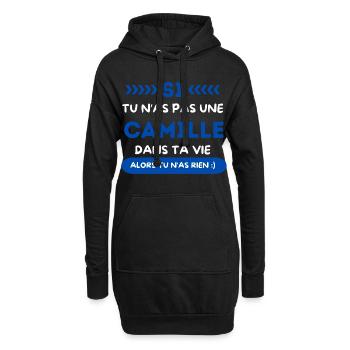 Si tu n as pas une Camille dans ta vie - Sweat-shirt à capuche long Femme - noir - Devant