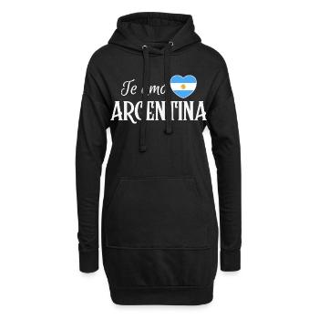 Ich liebe Argentinien, argentinischer Stolz - Hoodie-Kleid - Schwarz - Vorne