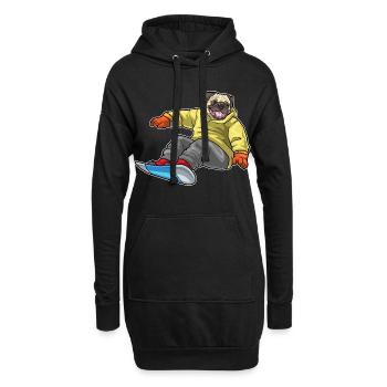 Carlin Snowboarder Snowboard - Sweat-shirt à capuche long Femme - noir - Devant