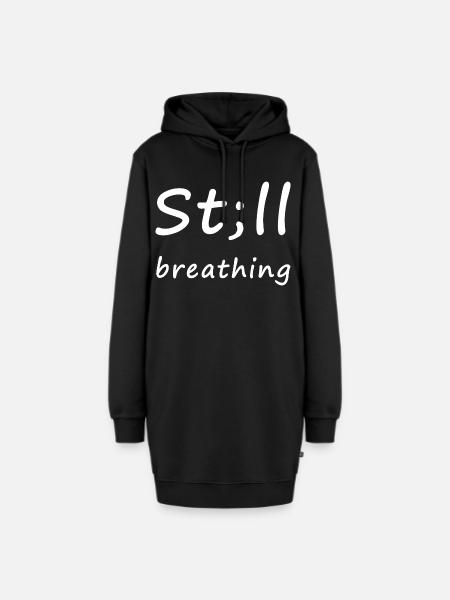 St;ll Breathing – Kämpferherz - Hoodie-Kleid - Schwarz