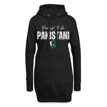 Pakistanais fier, fabriqué au Pakistan - Sweat-shirt à capuche long Femme - noir - Devant