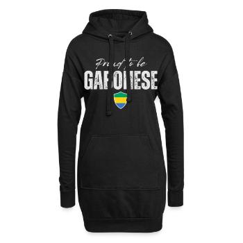 Gabuner stolz, Made in Gabon - Hoodie-Kleid - Schwarz - Vorne