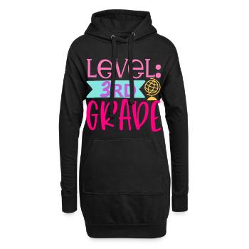 3e année débloquée – Retour à l’école - Sweat-shirt à capuche long Femme - noir - Devant