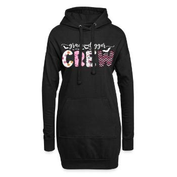Lustiger Halloween-Junggesellenabschied - Crew - Hoodie-Kleid - Schwarz - Vorne