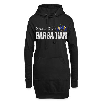 Barbados Pride, Barbados Flagge - Hoodie-Kleid - Schwarz - Vorne