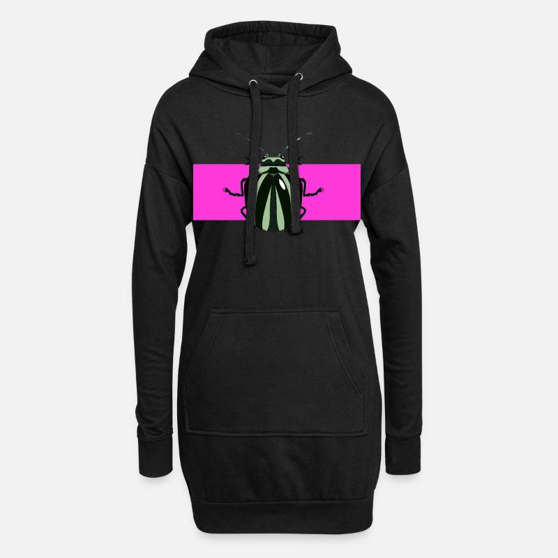 Abstract bug desgin - Hoodie-Kleid - Schwarz