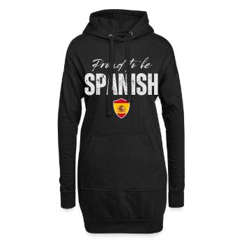 Spanischer Stolz, ich liebe Spanien - Hoodie-Kleid - Schwarz - Vorne