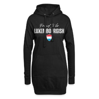 Drapeau du Luxembourg, fierté luxembourgeoise - Sweat-shirt à capuche long Femme - noir - Devant